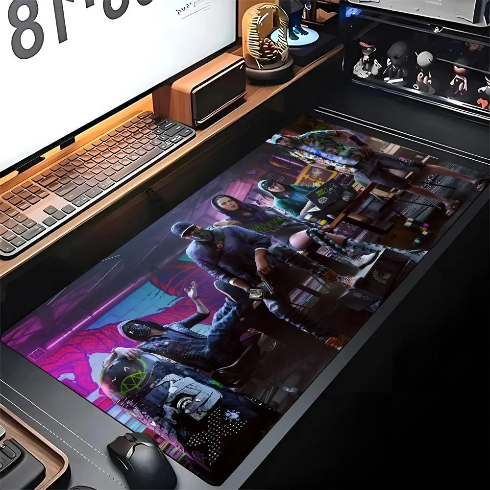 

Watch Dogs 2, коврик для мыши Valorant, большой игровой коврик с замком для компьютерного геймера, большой резиновый художественный коврик для мыши, коврик для ноутбука, стола