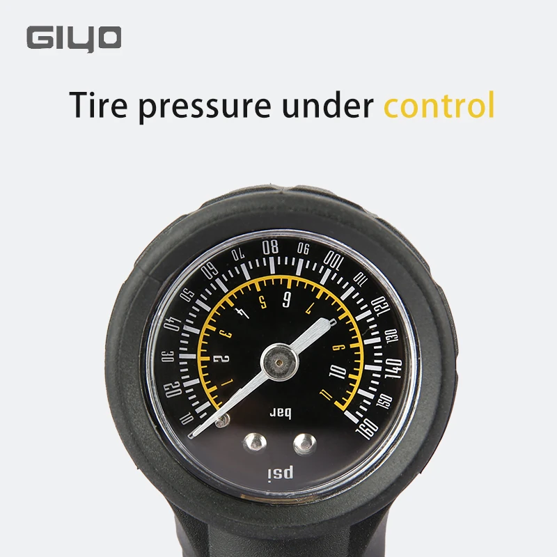 GIYO GG-05 160 PSI Tire Air Pressure Gauge Mini Portable Bicycle Air Tire Meter For Mountain Road Bicycle Presta Schrader Valve