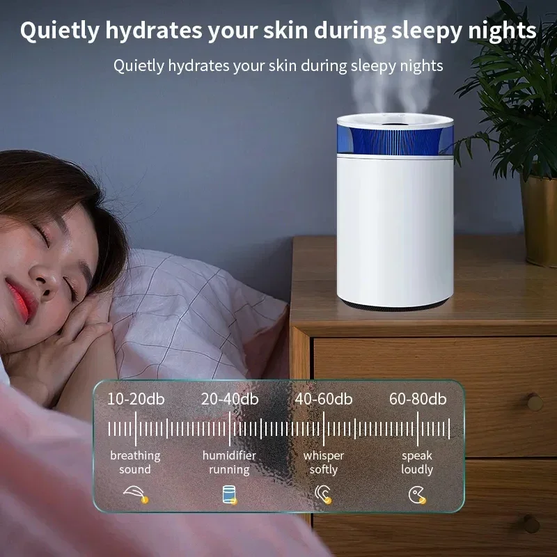 เครื่องเพิ่มความชื้นในอากาศแบบพกพาก้านปักน้ำมันหอมระเหยใน Essential ขนาด2500มล. เครื่องพ่นอโรมาสเปรย์คู่แบบ USB