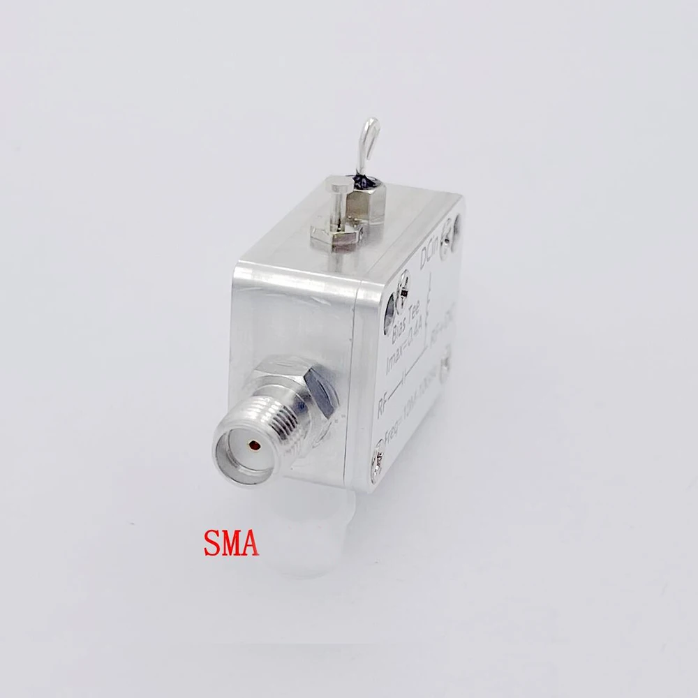 10M-10Ghz Bias Tee RF DC Block SMA RF isolator coaxial biaser for HAM Radio Broadband Amplifier SDR Receiver GPS BiasTee