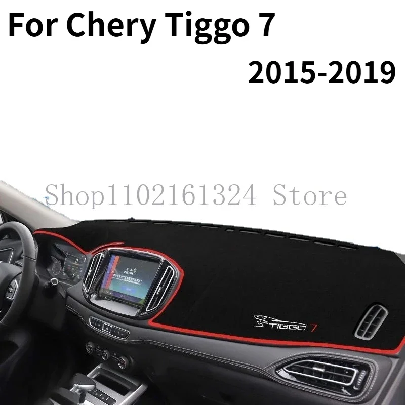 For Chery Tiggo 7 Car Dashboard Cover Sun Shade Pad Instrument Panel Mat Anti-UV Carpet Accessories 2015 2016 2017 2018 2019