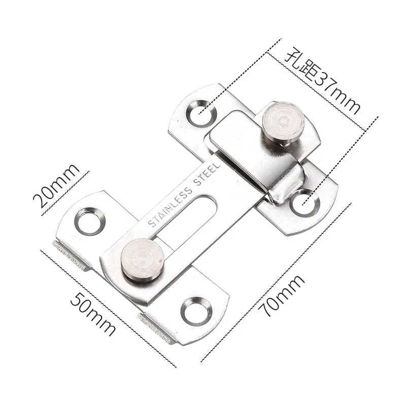 

Sliding Door Latches Hasp Bolt Lock Sliding Door Window Cabinet Latches Stainless Door Lock Safety Buckle Hardware Accessories