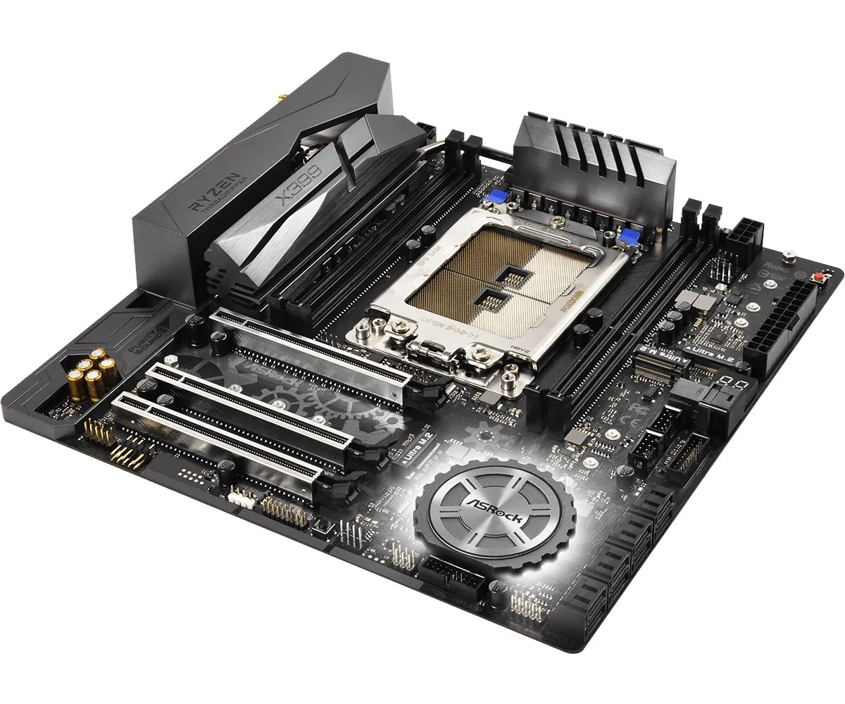 Imagem -03 - Asrock-placa-mãe X399m Taichi Amd X399 Soquete Tr4 Ddr4 128gb Suporte tr 2920x 1920 tr 1900x tr 2970wx Cpu Micro Atx M.2