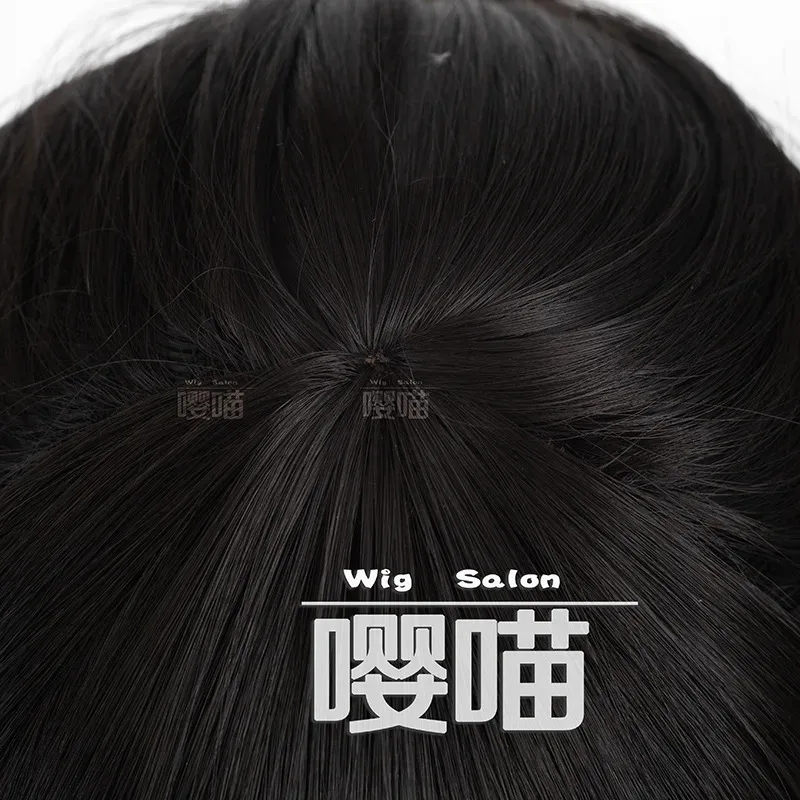 لعبة الهوية الخامس الرسام إدغار فالدن شعر مستعار تأثيري أسود مقاومة للحرارة الشعر الاصطناعية أنيمي دور اللعب الرسام الباروكات هالوين