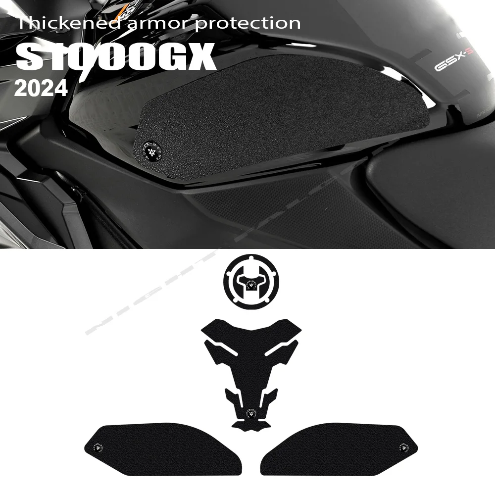 for GSX-S 1000 GX S1000GX 2024- GSX-S1000GX Accessories Tank Pad Armor Sticker Thickened Rubber Protective Sticker