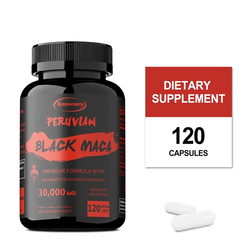 

Black Maka Root Capsules - Support Reproductive Health, Natural Energy, Improve Energy, Endurance Muscle Mass, Performance