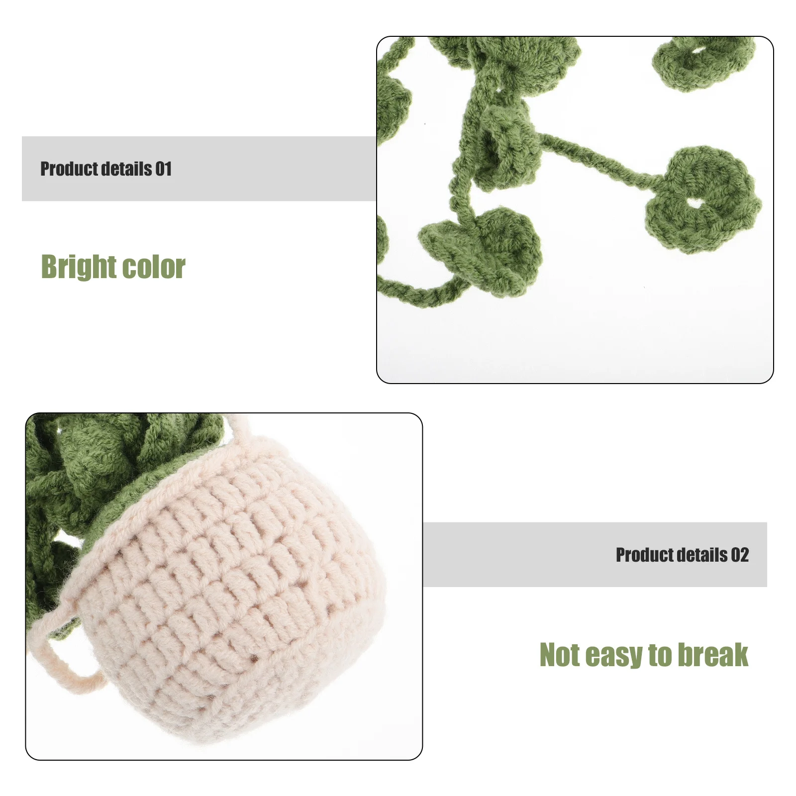 Alipis سيارة رافعة سلة قلادة نبات معلق مرآة الرؤية الخلفية ديكور القطن الكتان السيارات زخرفة ملحق للسيارة الداخلية