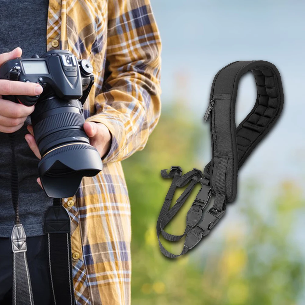 

Ремешок для камеры с быстросъемным толстым мягким плечевым ремнем для цифровых фотоаппаратов Canon Nikon Sony