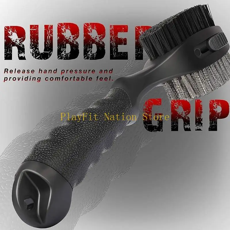 فرشاة نادي الجولف 242F، مضرب قضيب الجولف، مقبض قصير متين، منظف الأخدود على الوجهين