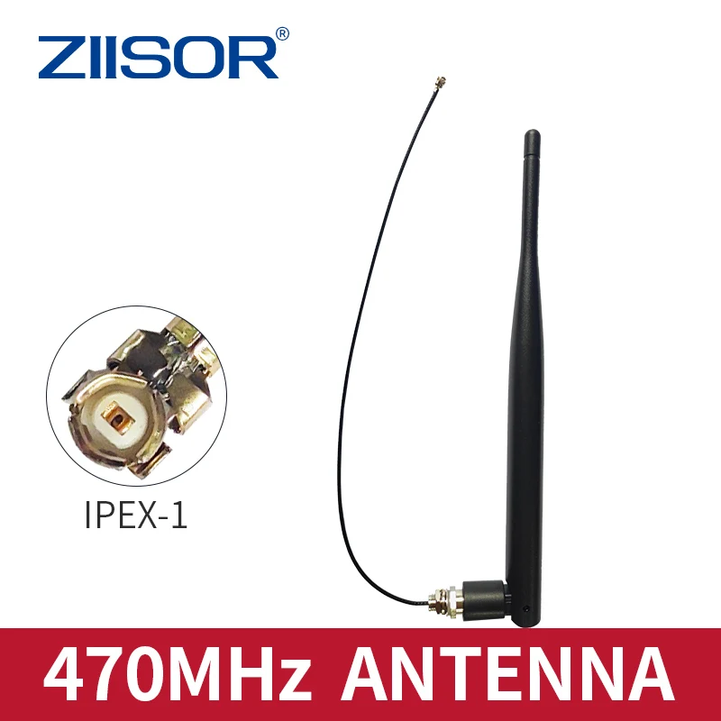 

470MHz Antenna Integrated IPEX Antennas IPX for 470 MHz with cable 20cm 3dBi Black Aerial