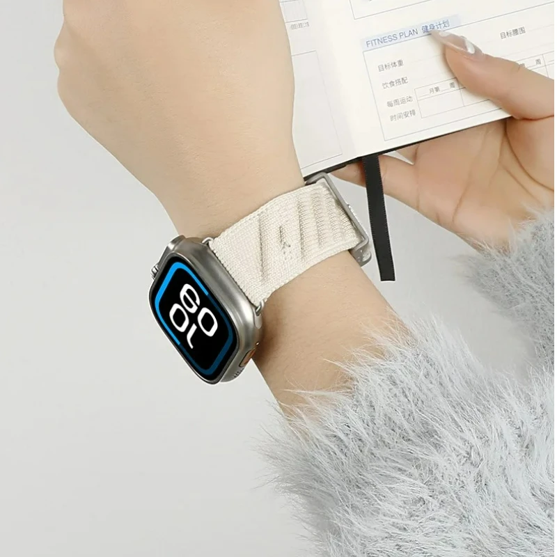 Ocean Nyon Strap for Apple Watch Band 49mm 45mm 41mm 46mm 42mm 44mm 40mm Series iWatch Ultra 2 10 9 8 7 6 5 SE 3 Sport Watchband