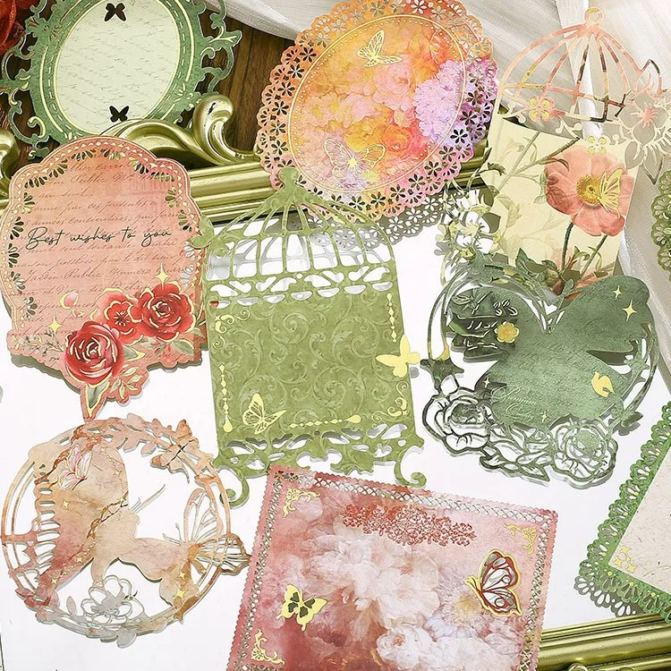 10 teile/los Memo Pads Material Papier Retro Whispers Junk Journal Scrapbooking Retro Hintergrund Dekoration Papier