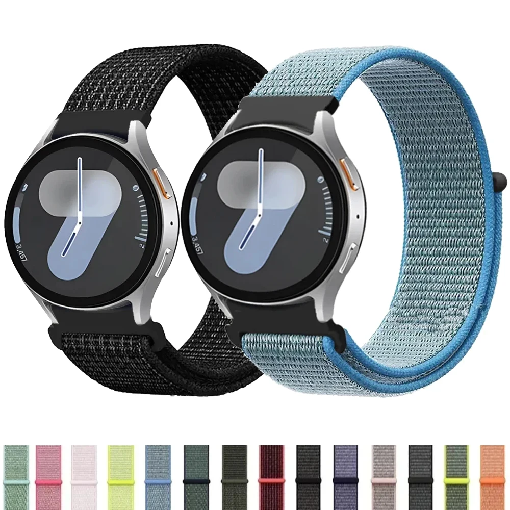 Nylon-Schlaufenarmband für Samsung Galaxy Watch 7/FE/6/5/4 40mm 44mm Sport Nahtloses Armband Galaxy Watch 6 4 Classic 47mm 43/46mm