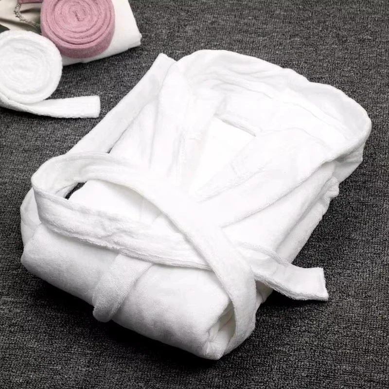 

Winter Warm Towel Bath Robe Women& Men 100% Cotton Hooded Bathrobe Loose Thicken Robes Night Dress Solid Hotel Robes