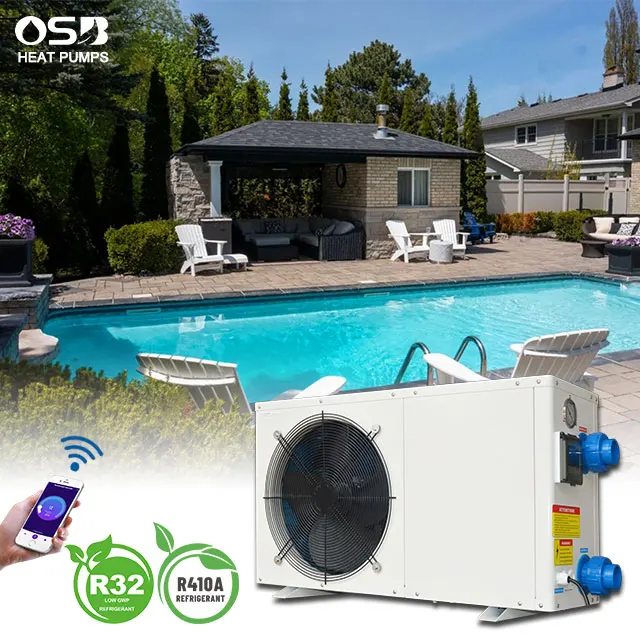 Air Source Swimming Pool Heat Pump 30000 Btu R32 Dc Inverter Swimming Pool Heater With Wifi Ce Heat Pump