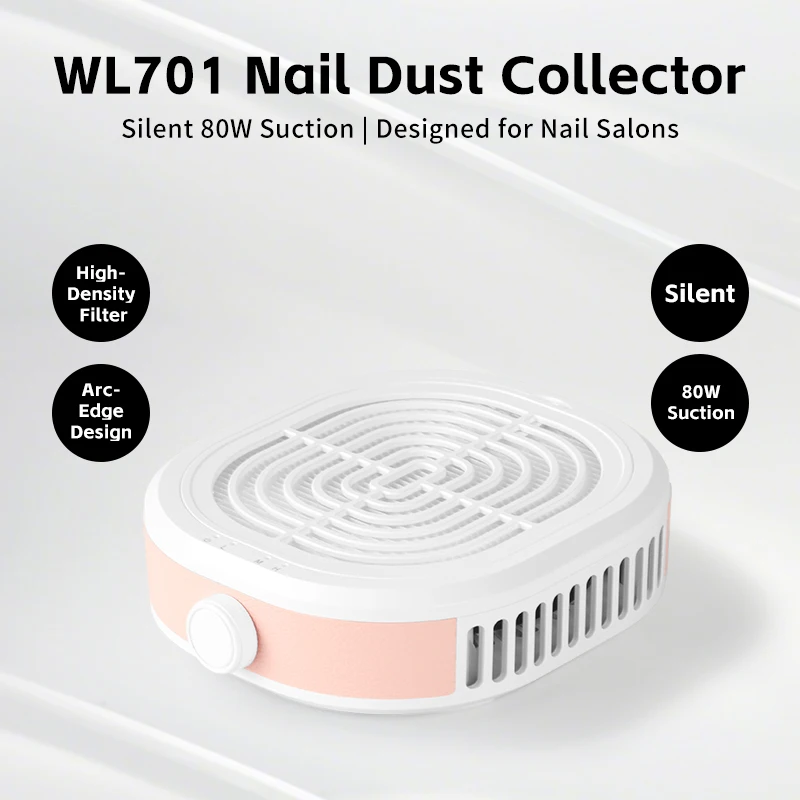 

Nail Dust Collector Adjustable Suction Powerful Compact Nail Fan Dust Collector Manicure Vacuum Cleaner Extractor Fan Women Hom