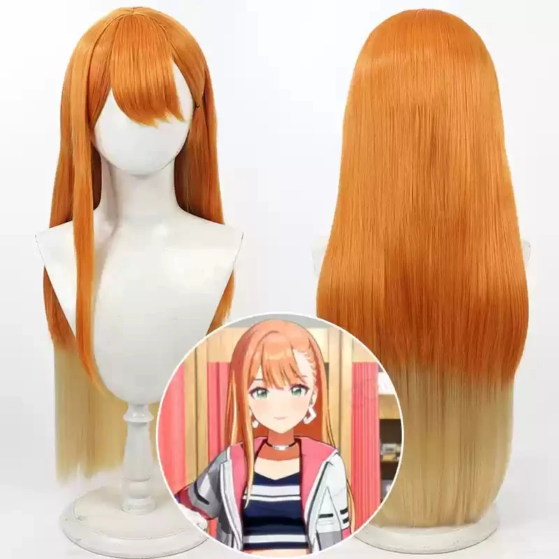 New Type Gakuen iDOLM@STER Shiun Sumika Cosplay Wig Long Heat Resistant Synthetic Hair Halloween Party