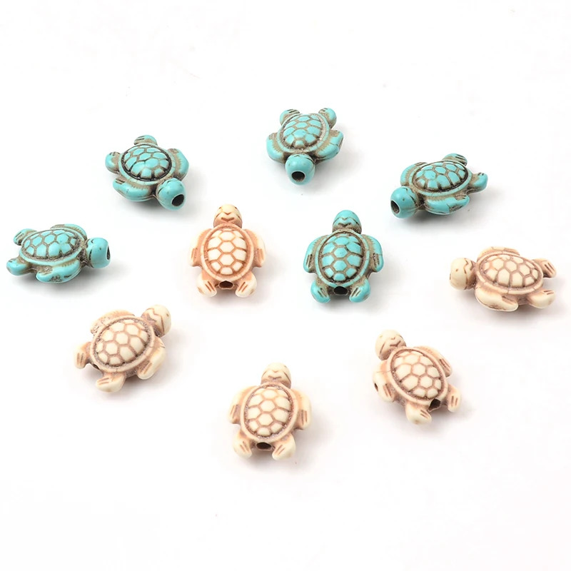 14x18mm Turtle Shape Turquoises Natural Stone Beads Loose Spacer Beads For DIY Fashion Charms Bracelet Necklace Jewelry