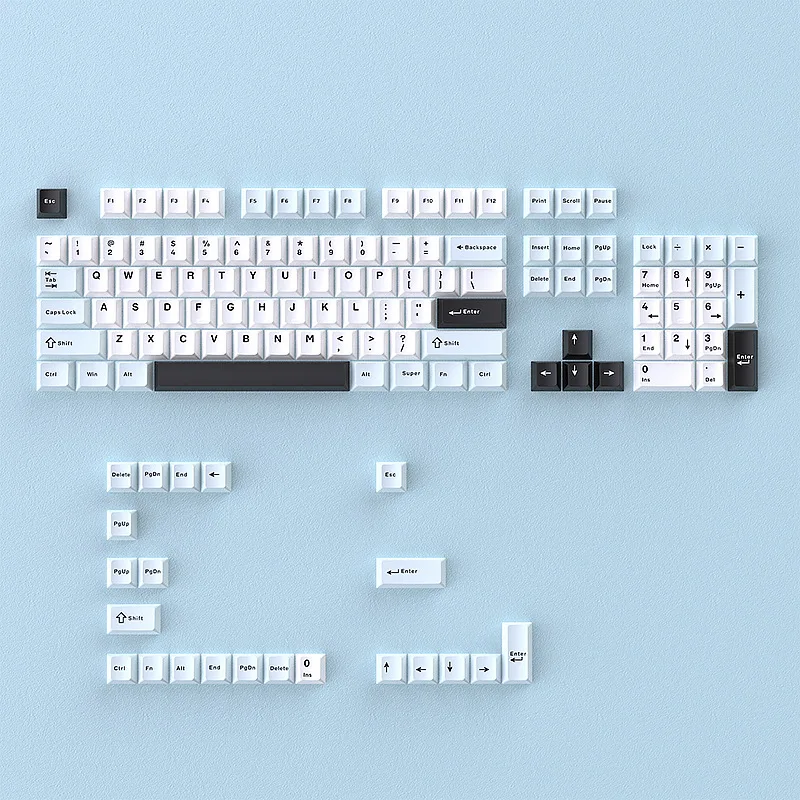 

Three color matching series two-color injection molding keycap mechanical keyboard DIY customization - original height 126 keys