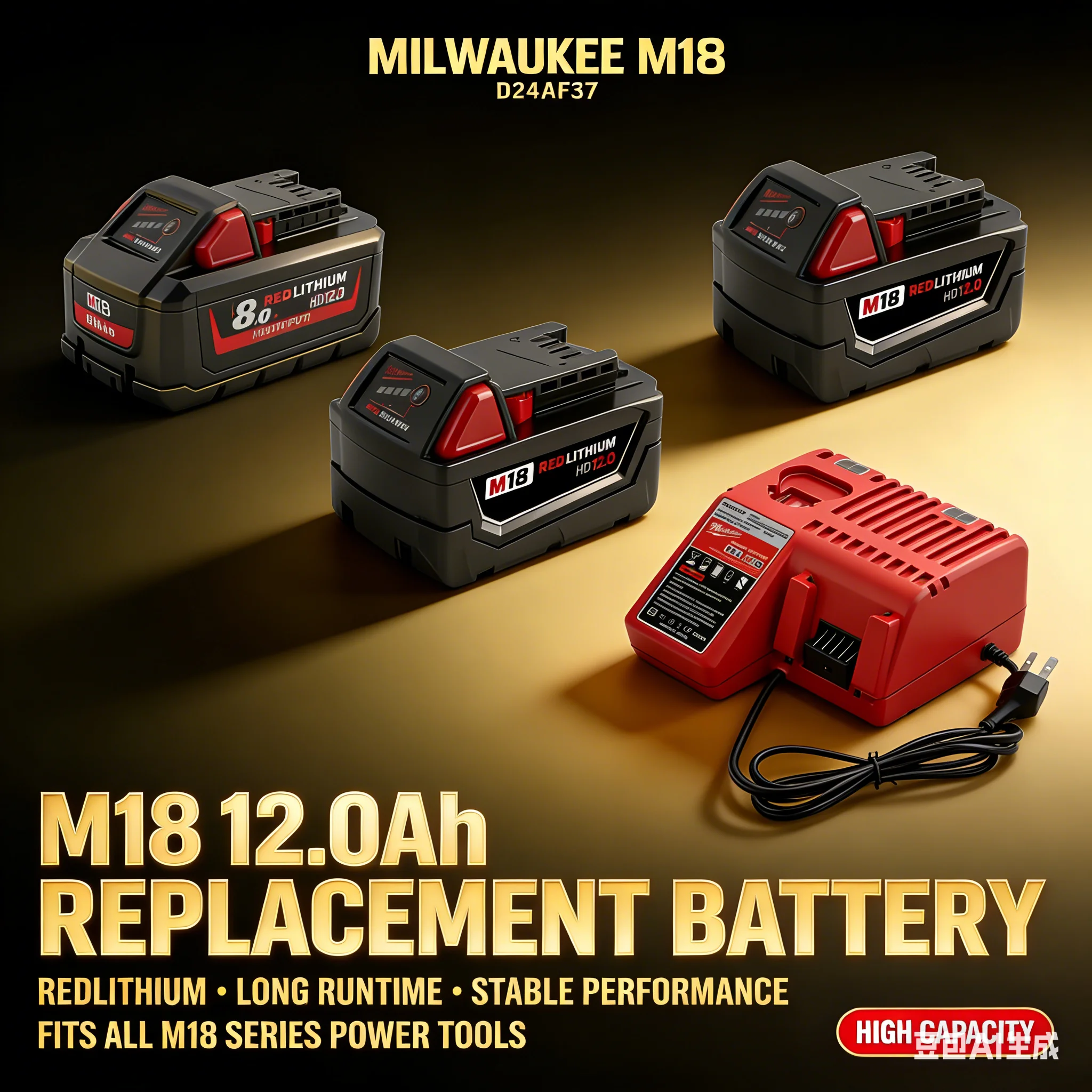 

Milwaukee M18 Battery 4.0/5.0/8.0Ah 100% Authentic & Original Extended Capacity For 2604-22 2708-20 M18 Cordless Drill Driver