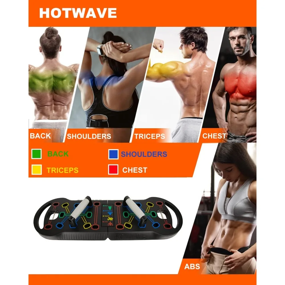 Push Up Board Portable 20 in 1 Foldable Push Up Bar Home Gym Strength Training