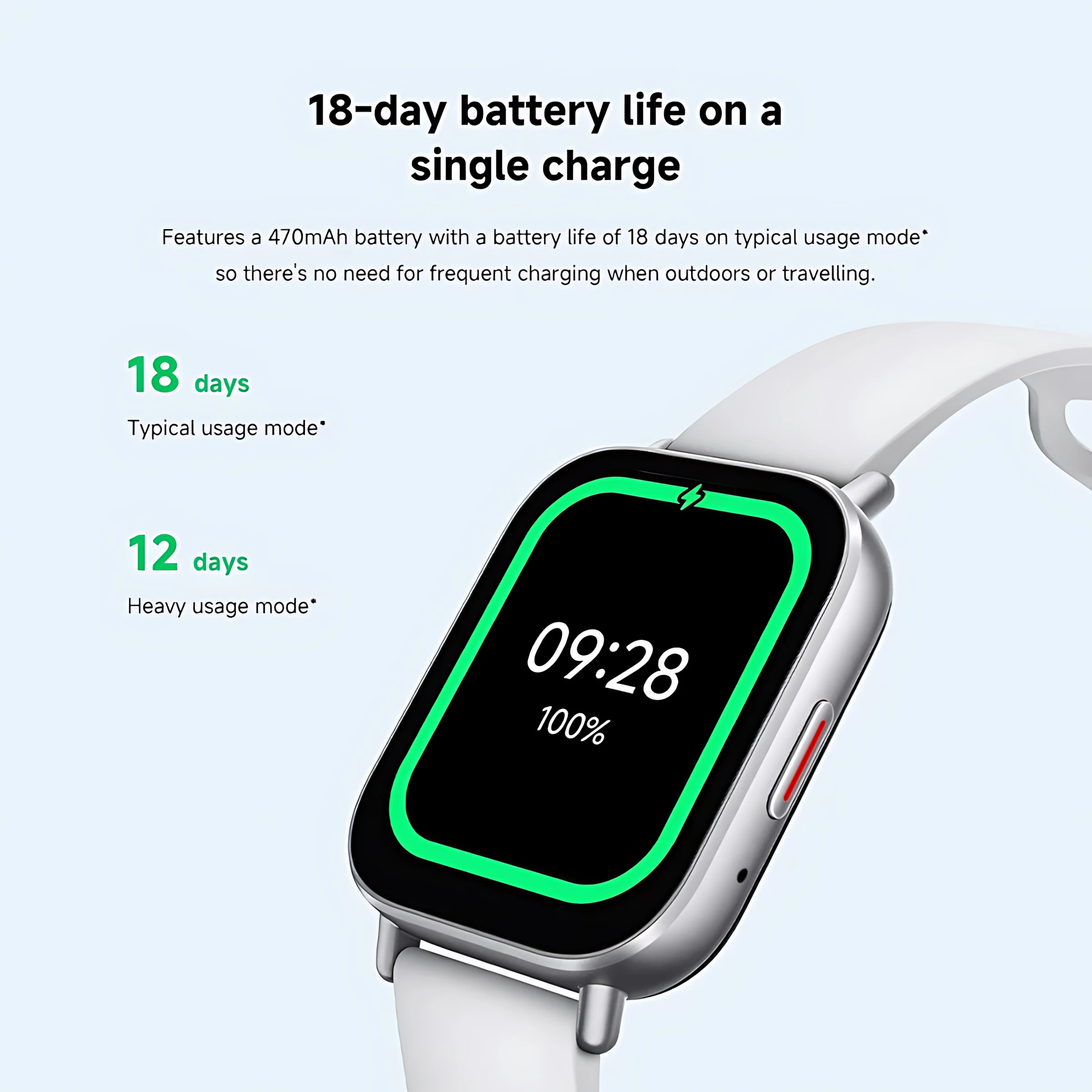 Globalna wersja dla Xiaomi Redmi Watch 5 Aktywny 2-calowy wyświetlacz Do 8 dni pracy na baterii 70+ trybów treningu Połączenia Bluetooth 5ATM