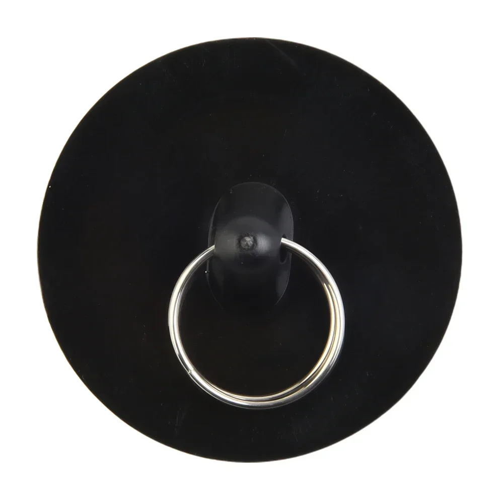 Rubber Sink Plug Rubber Stopper Home Kitchen 38-45mm Black Stain-Proof With Hanging Ring High-Quality Materials