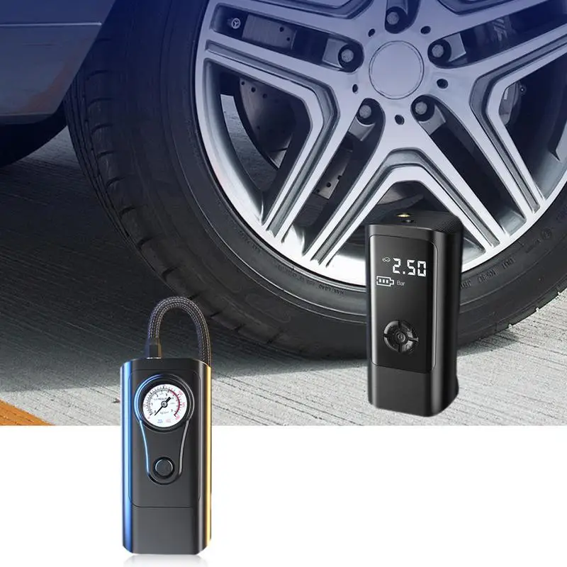 Car Air Compressor Accurate Tire Air Inflator Pump Multifunctional Portable Tire Inflator Air Compressor Safe For Cars Bikes