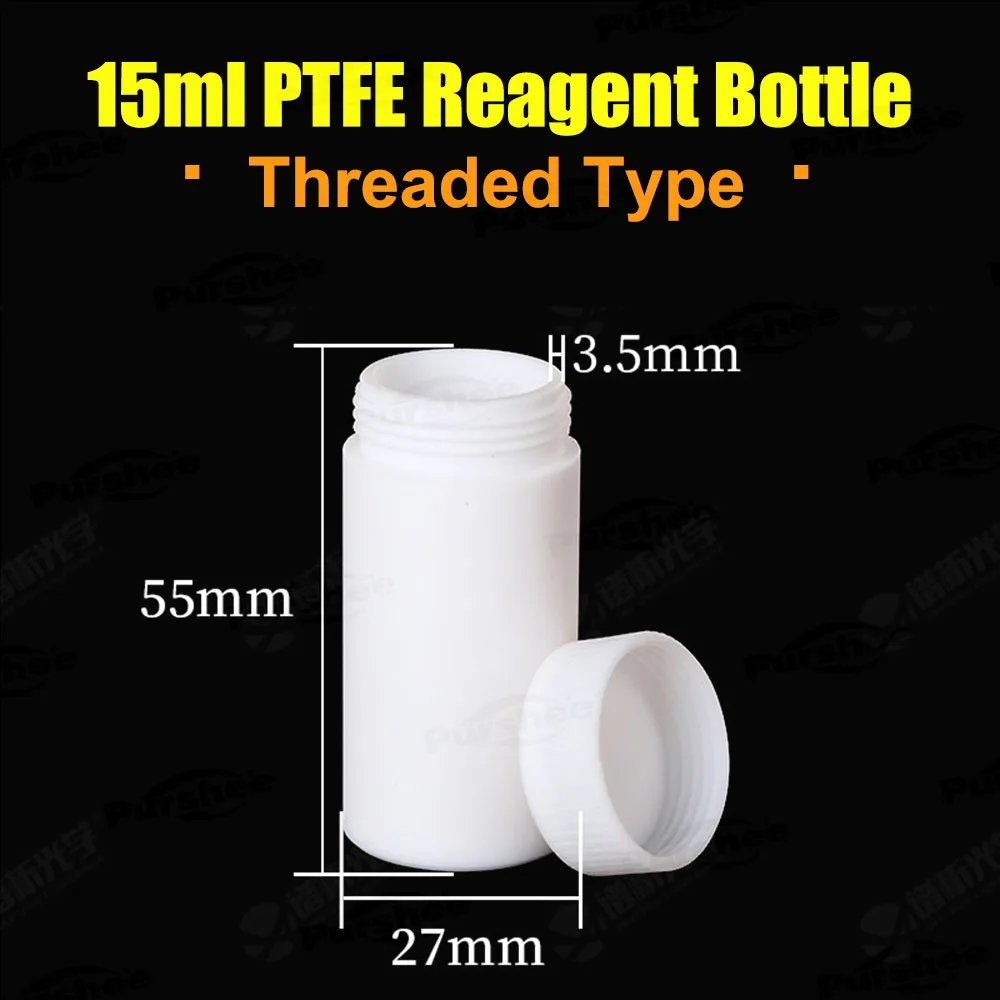 PTFE-Schraubverschluss-Reagenzflasche Hochtemperaturbeständig Säure- und Alkalibeständig mit Deckel Verschiedene Größen Labor-Aufbewahrungsflasche – Detail 18