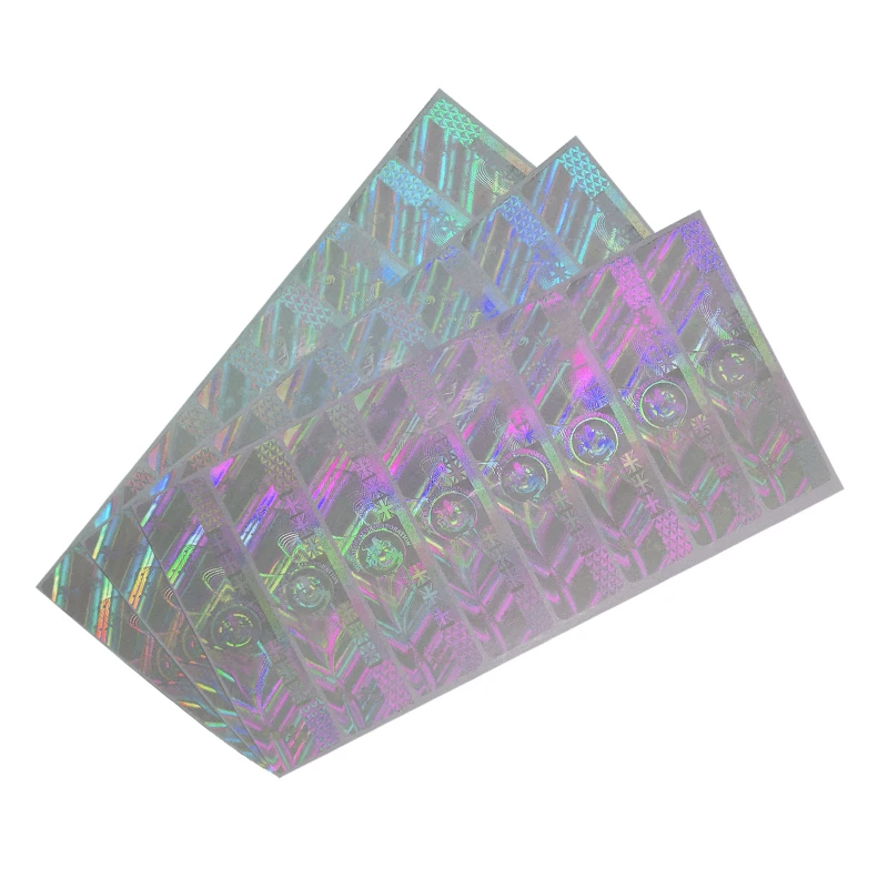 Personalise Heat Transfer Transparent Laminate PVC Card Transferable Holographic Labels Stickers Roll Security