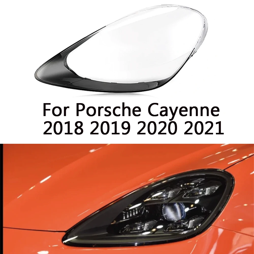 

HTTCY крышка фары для Porsche Cayenne 2018 2019 2020 2021, пластиковые линзы, сменный абажур, автомобильные аксессуары