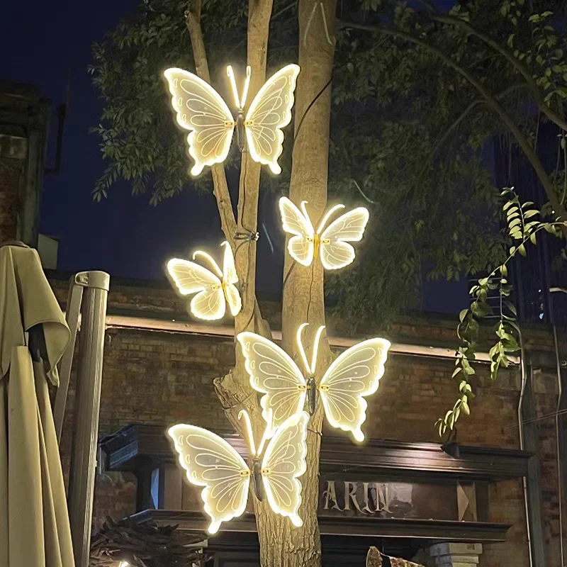 قطعتان من مصابيح LED الخارجية المحاكاة الديناميكية والكهرباء الساكنة وديكورات حفلات العطلات وديكور المنزل