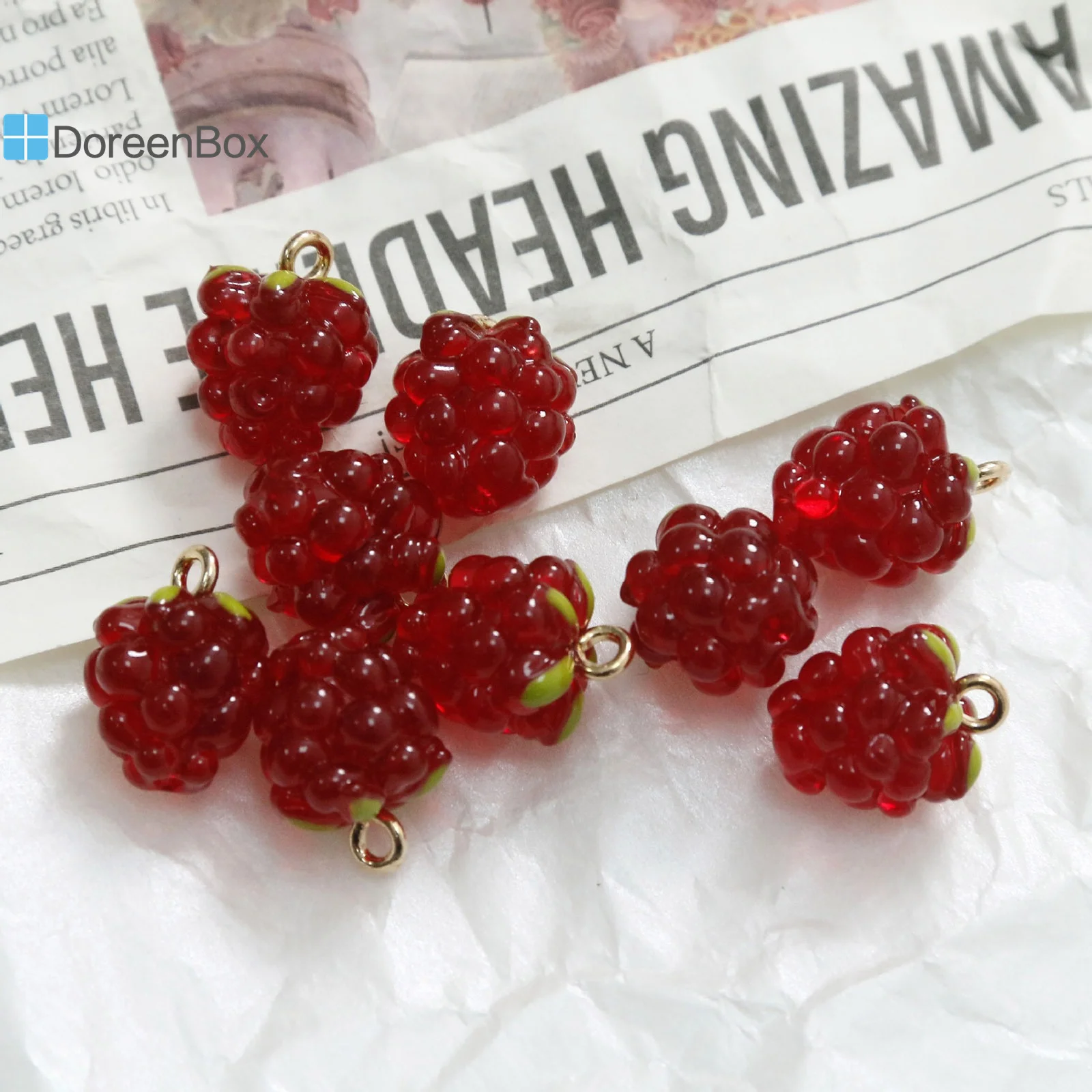 2PCs 3d Resin Charms Lovely Grape Fruit Pendants For Diy Earrings Necklace Women Girl Party Jewelry Accessories Gift 15mm X 11mm