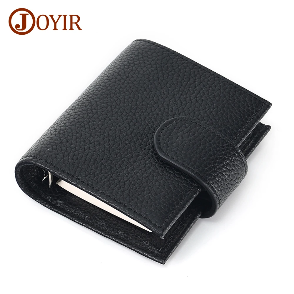 JOYIR Full Grain Leather A9 Regular Rings Planner with 19MM Ring Binder Organizer Card Holder Wallet Journey Diary