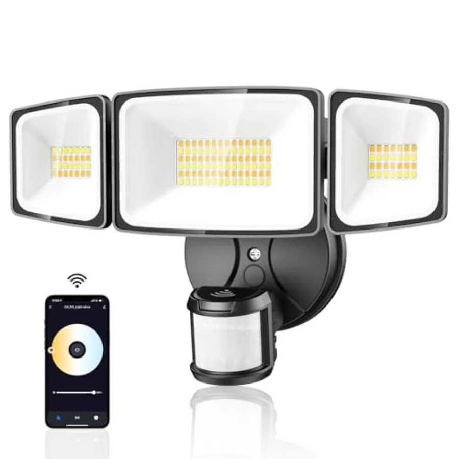 

65W Smart LED Security Lights Motion Sensor Light Outdoor APP Control Outdoor Motion Detector WiFi Alexa Flood Light 5500LM 250