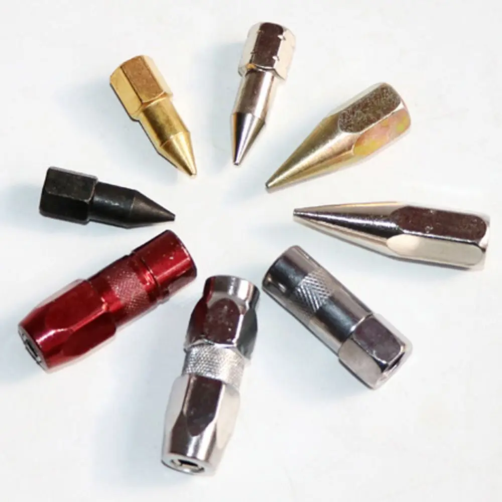 Butter Nozzle Grease Flat Nozzle Sharp Mouth Flat Steel Ball Design Heavy Grease Explosion-Proof Grease Nozzle Hand Tools
