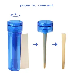 Molinillos de hierbas secas de plástico malvado para fumar, cono de relleno de tabaco, rodillo de papel de liar, tubo de cuerno, trituradora de hierbas todo en uno
