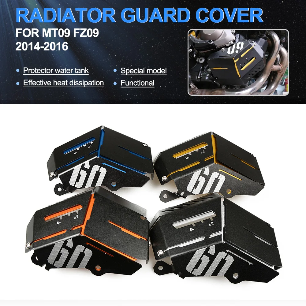 

For YAMAHA MT-09 MT09 FZ-09 FZ09 2014 2015 2016 XSR900 Radiator Water Cooling Tank Reservoir Bezel Side Protection Cover Guard