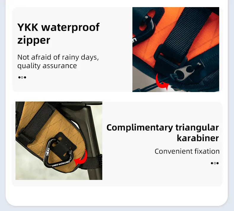 Neo Porter Fahrrad-Satteltasche Wasserdicht Stoßfest MTB Fahrrad-Sattelstützen-Tasche Aufhängbare Rücklichter Fahrrad-Heckwerkzeugtasche – Detail 8