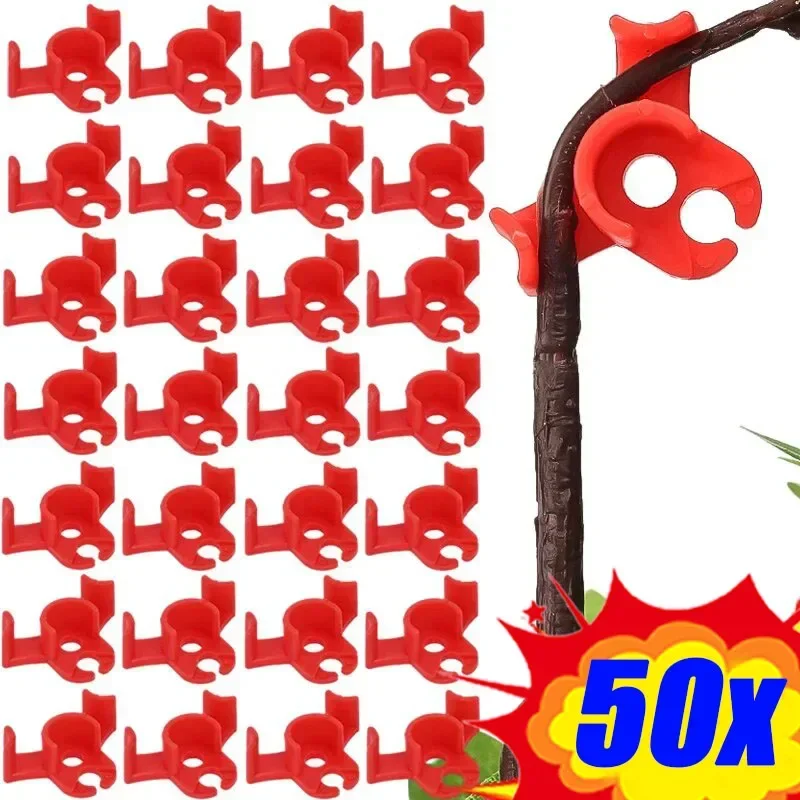 50/10PCS Kunststoff Anlage Unterstützung Haufen Rahmen Gewächshaus Indoor Blume Anlage Halterung Anlage Bender Training Clips Garten Zubehör