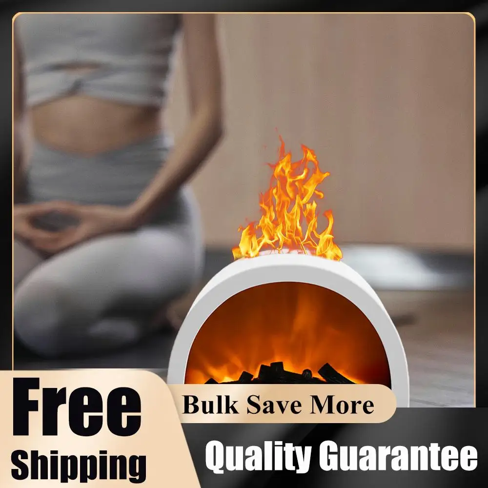 

Увлажнитель воздуха с эффектом пламени камина, 12 цветов, холодный туман, 200 мл, аромадиффузор для дома, спальни, офиса, йоги