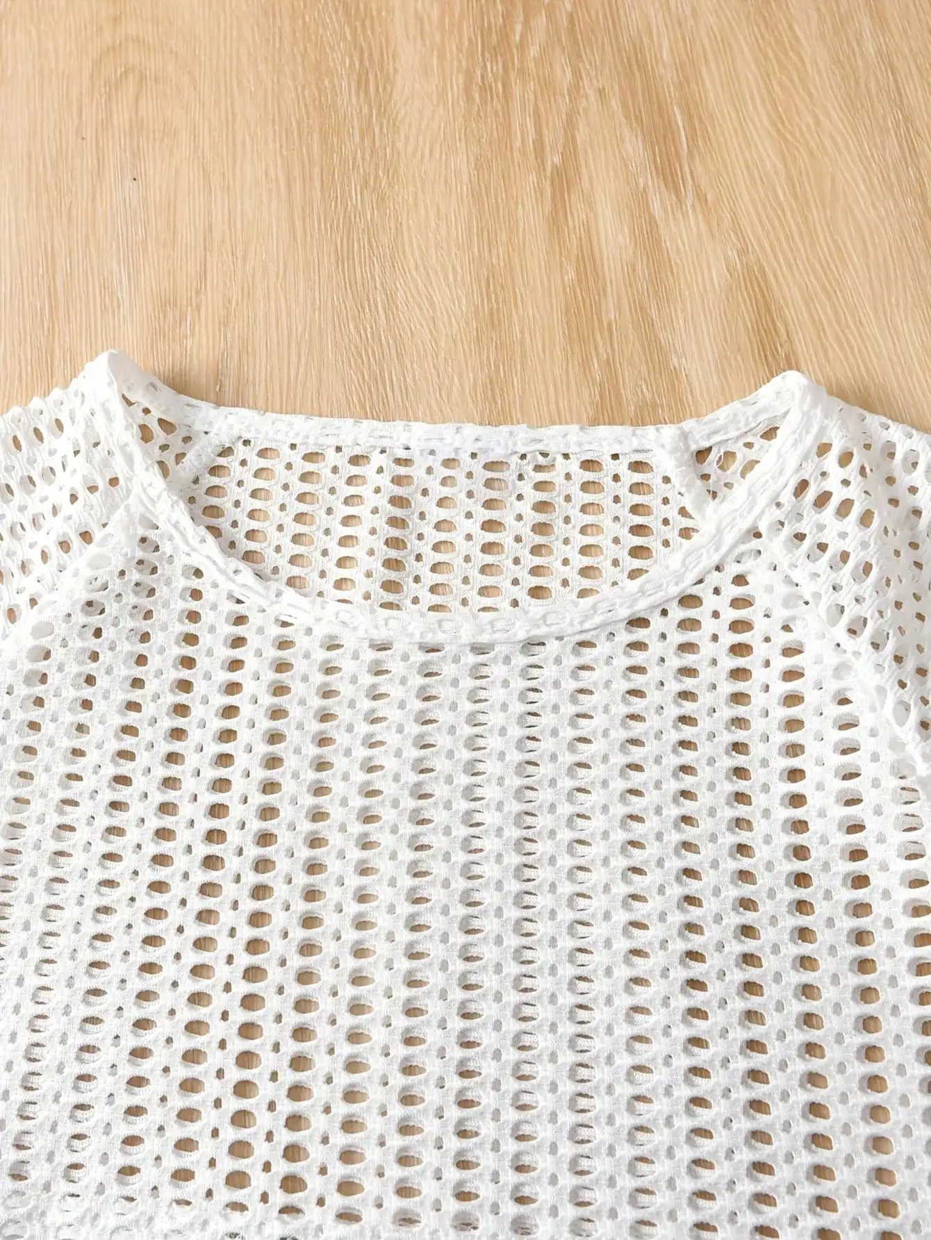Kinderbekleidungsset: Ausgehöhltes Rundhals-Langarmshirt + ärmelloses Rundhalskleid mit mittellangem Rock für Kinder – Detail 9