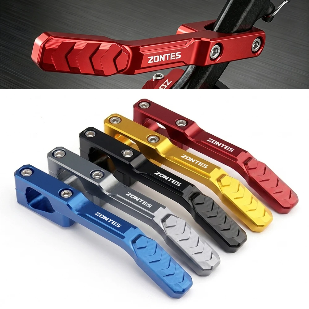Modified Side Stand Anti‑Slip Support Pad Enlarged Small Foot Kick Extension Bracket For ZONTES 368G 368 G Motorcycle Accessorie