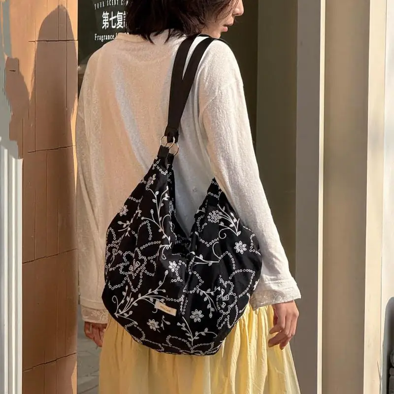 

2025 French Original New Personalized Hollow Printed Shoulder Bags Casual And Versatile Large Capacity Backpack For Women Trendy