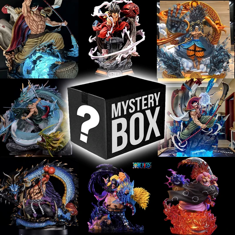 4 Emperors ONE PIECE Figure Anime Blind Boxes Mystery Box Shanks Teach Luffy Buggy Zoro Lucky Box The Best Surprise Box