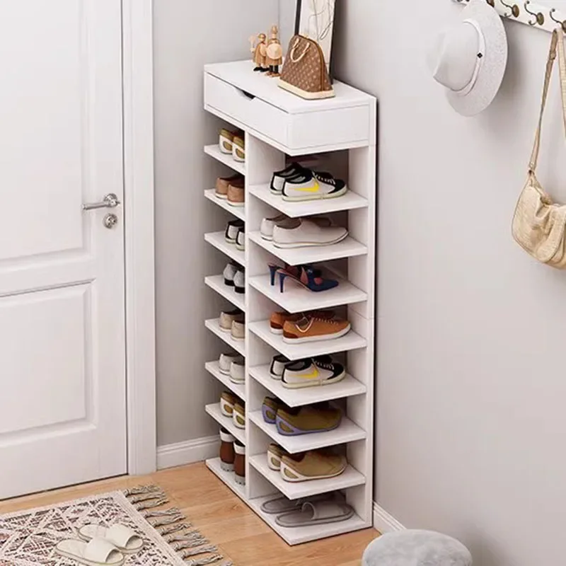 Multi Layer Shoe Rack Modern Household Storage Wooden Ultra Thin Shoes Organizers Dorm Entrance Hall