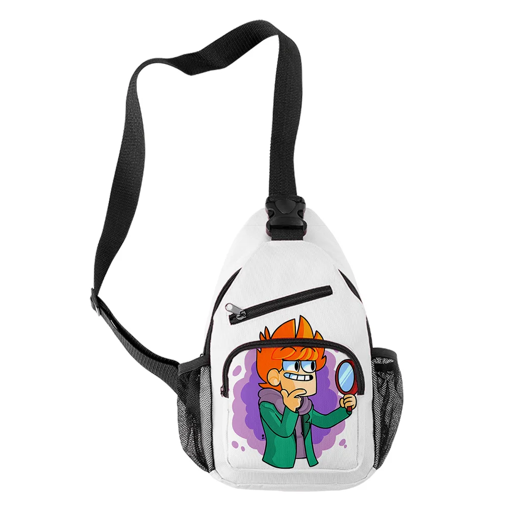 Popular Youthful eddsworld Boys/Girls 3D Print Chest Bags Oxford Waterproof Sports Crossbody Travel Bag Shoulder Bags