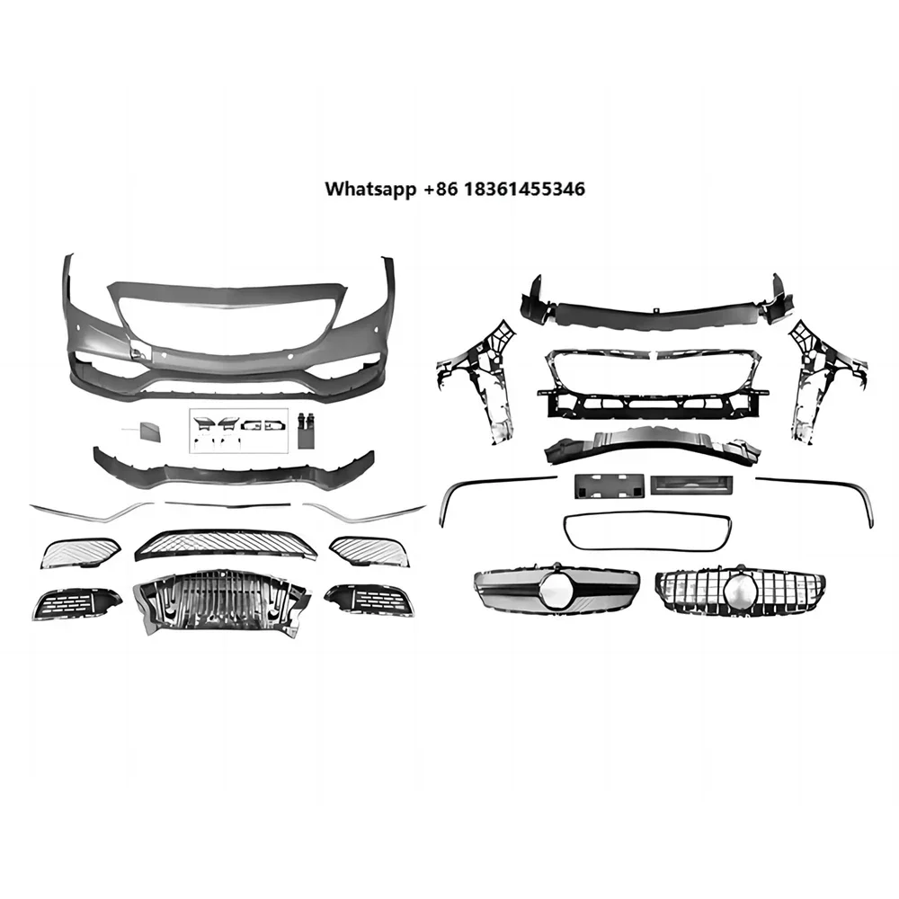 Full Body Kit For CLS Class W218 CLS220 CLS250 CLS350 CLS400 15-17 Upgrade to CLS63 Front Rear Bumper Lip Diffuser