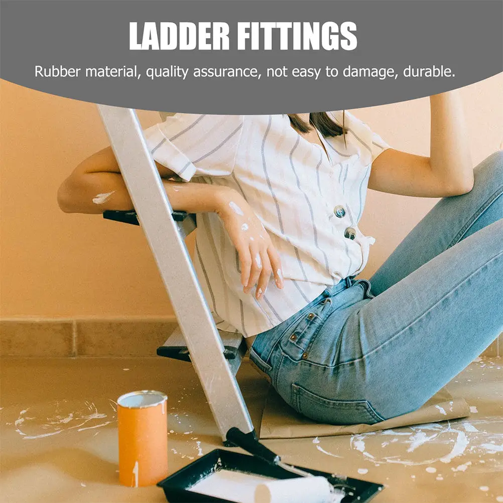 6Pcs Heavy Duty Rubber Ladder Feet Covers High Temp Resistant Wear Proof for Extension Step Ladders Ladder Feet