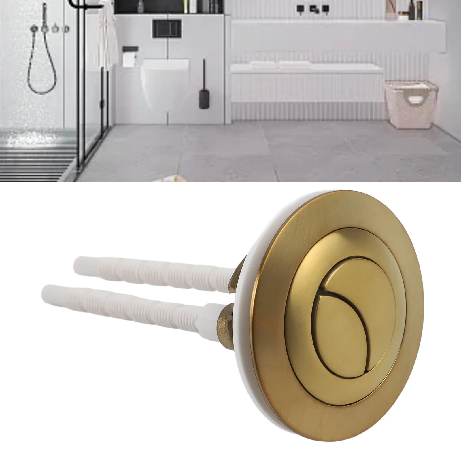 

Toilet Tank Dual Flush Button Compatible with For 38mm 48mm 58mm Tank Covers for Efficient Water Saving Bathroom Use